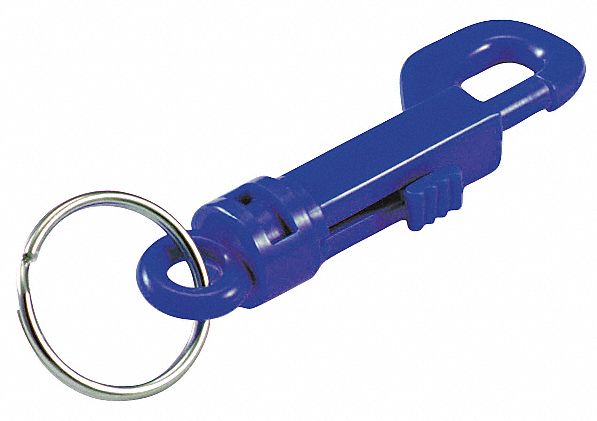 PLASTIC KEY CLIP,L 3 1/2 IN,PK40