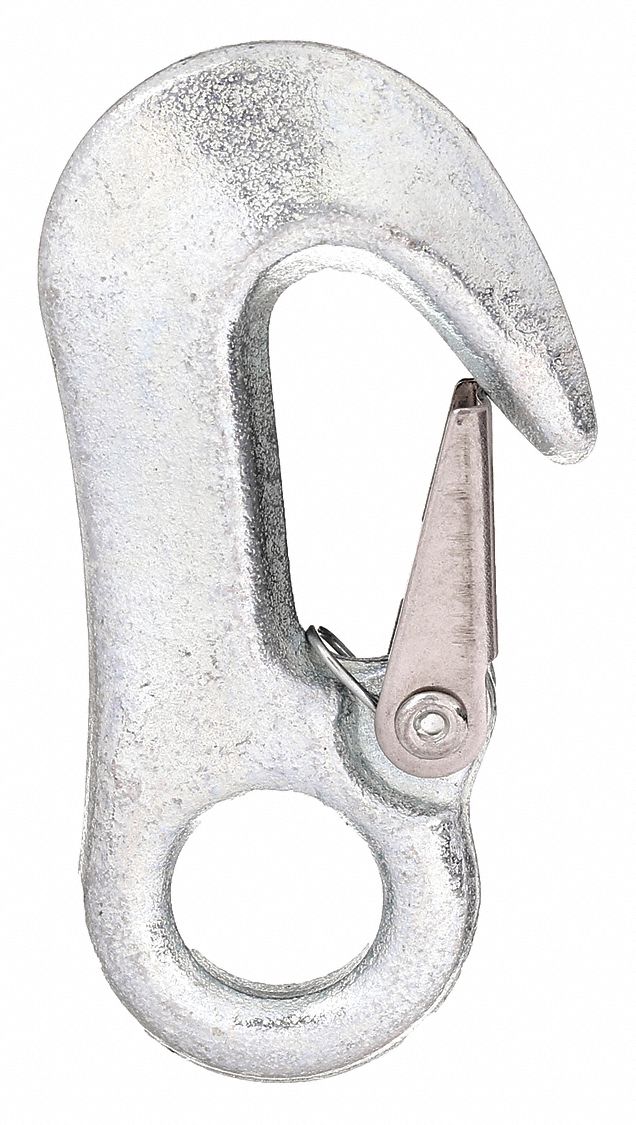 Spring Snap: 1 Snaps, 900 lb Working Load Limit, Solid Gate, Steel