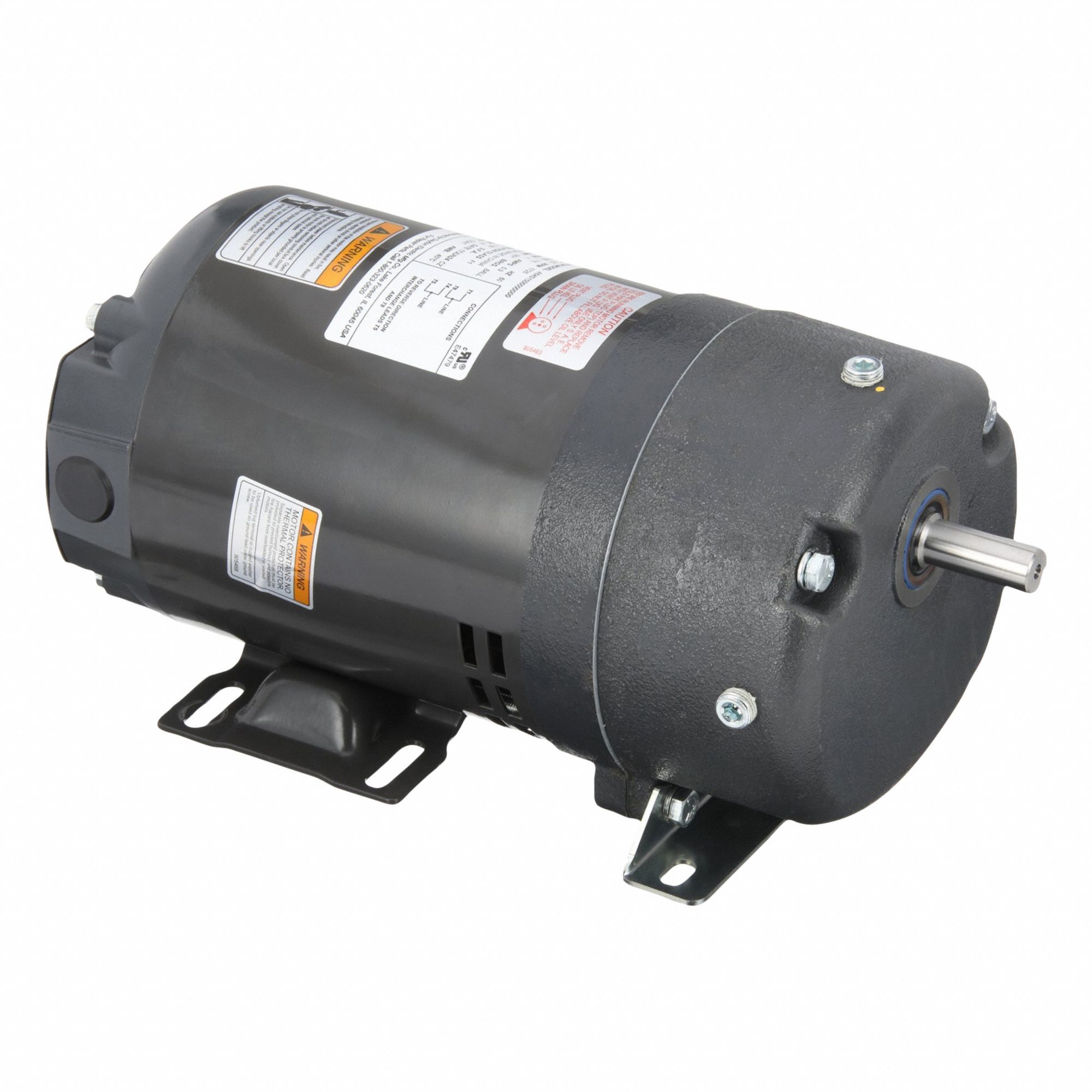 AC Gearmotor: Parallel, Single Output Shaft, Split-Phase, Open, 157 RPM, 125 in-lb Max Torque