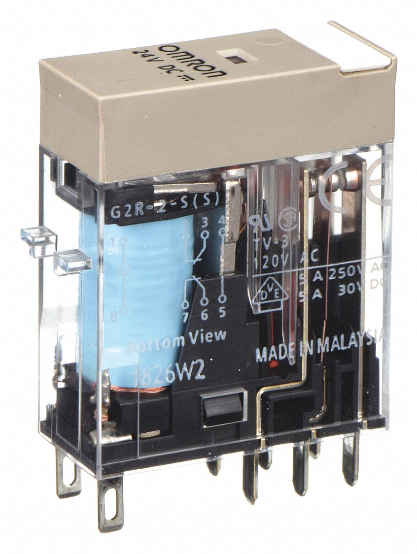 RELAIS 8 PINS DPDT 5A