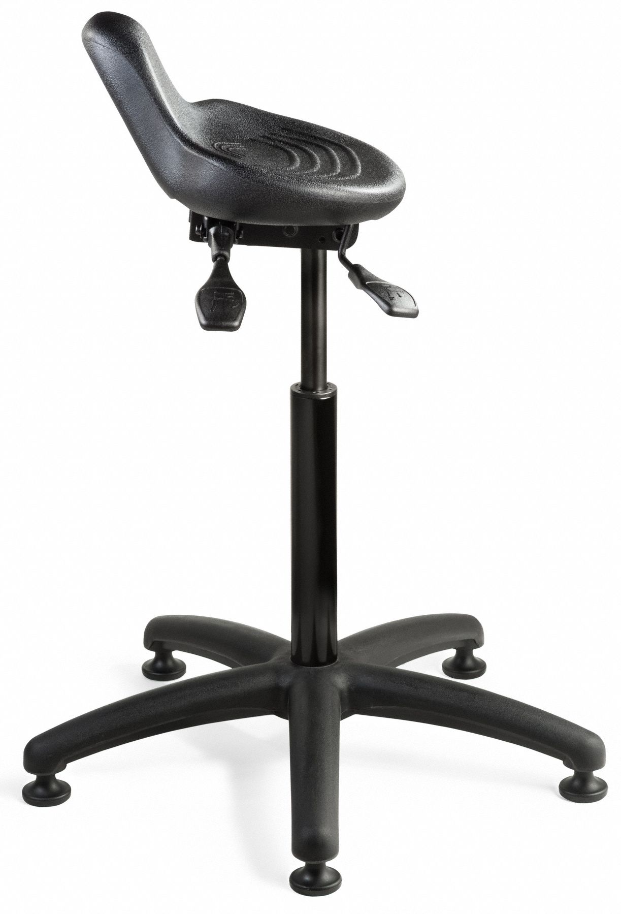 BEVCO Sit/Stand Stool: 32 in Overall Ht, Pneumatic Lever, 22 in min to ...