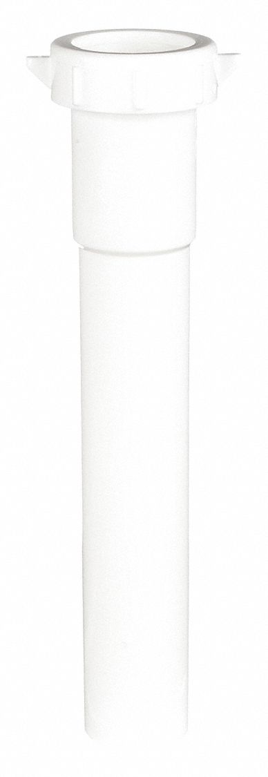 EXTENSION: PLASTIC, WHITE, 1¼ IN NOMINAL PIPE SIZE, 8 IN OVERALL LG, SLIP