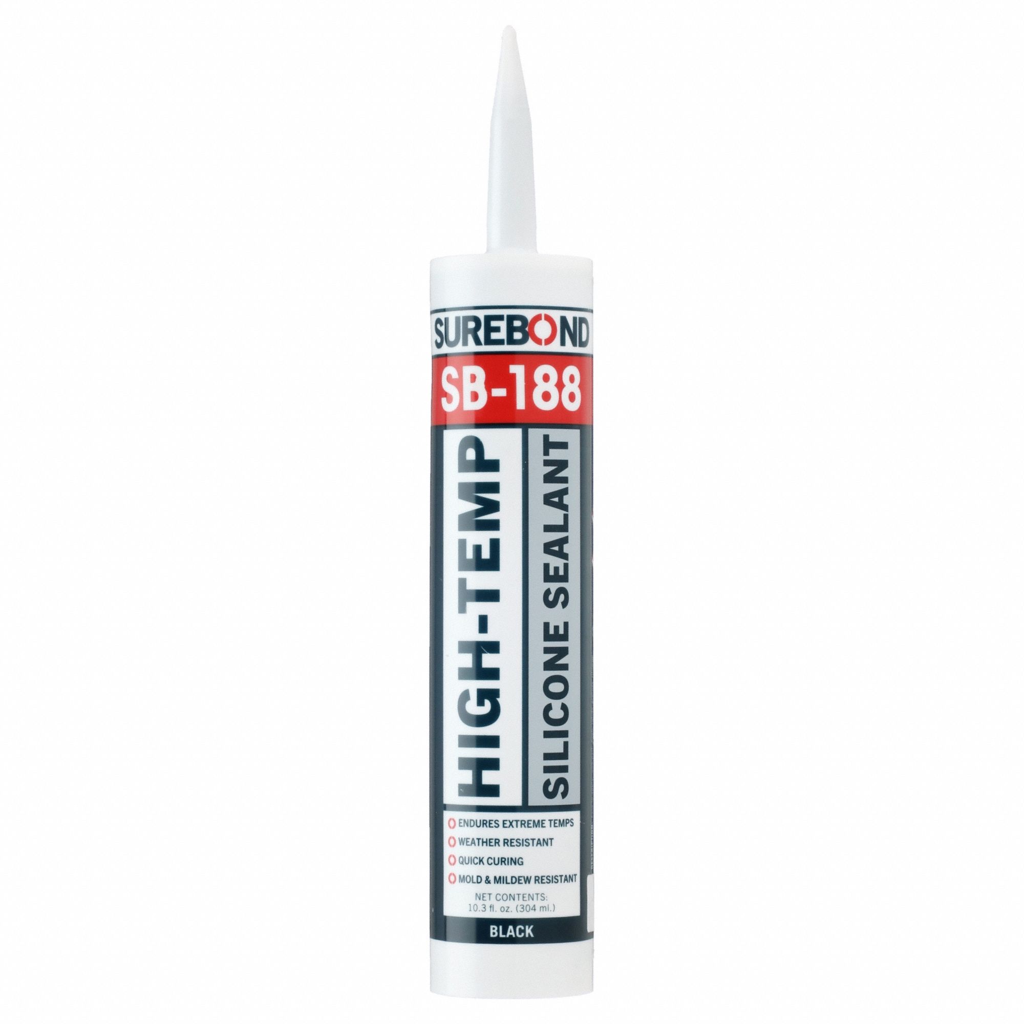 SUREBOND, SB188, Black, Silicone Sealant 4FFF8SB188 T Black Grainger