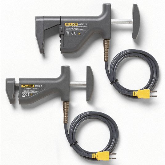FLUKE Pipe Clamp Temperature Probe Thermocouple, Type K, Pipe Clamp