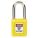 LOCKOUT PADLOCK, KEYED DIFFERENT, THERMOPLASTIC, STANDARD BODY, METAL, YELLOW