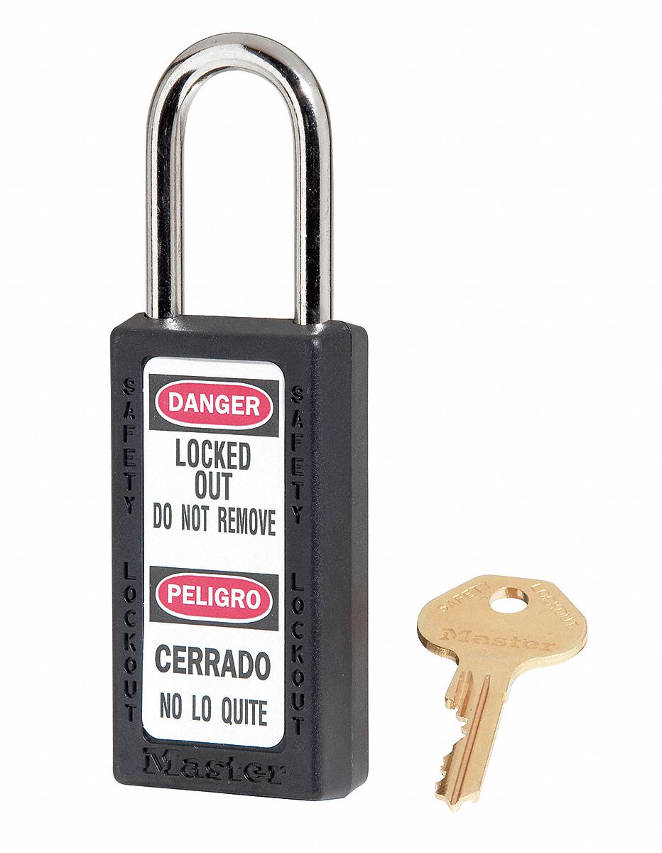 MASTER LOCK Lockout Padlock 4FG06411BLK Grainger