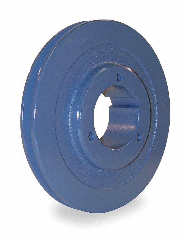 GRAINGER APPROVED Split Taper Bushed Bore Standard VBelt Pulley, For V