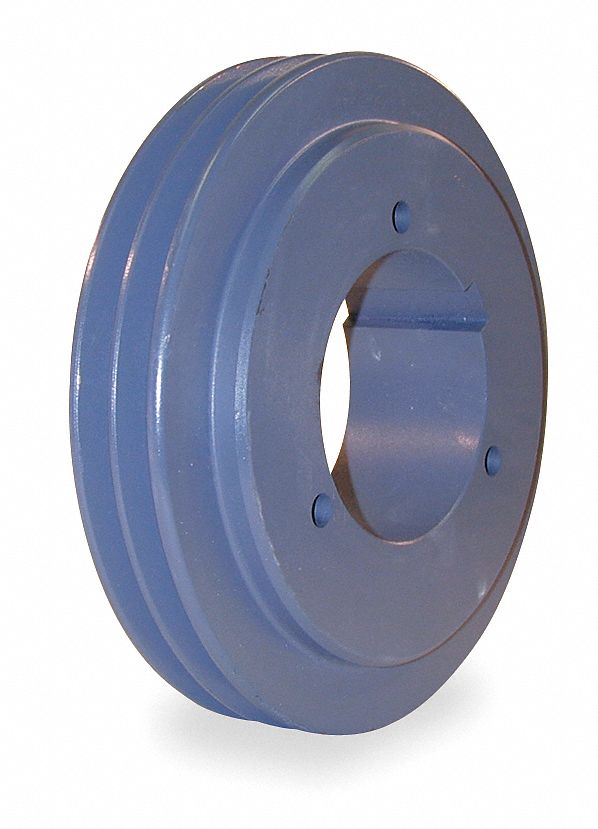 GRAINGER APPROVED Split Taper Bushed Bore Standard VBelt Pulley, For V