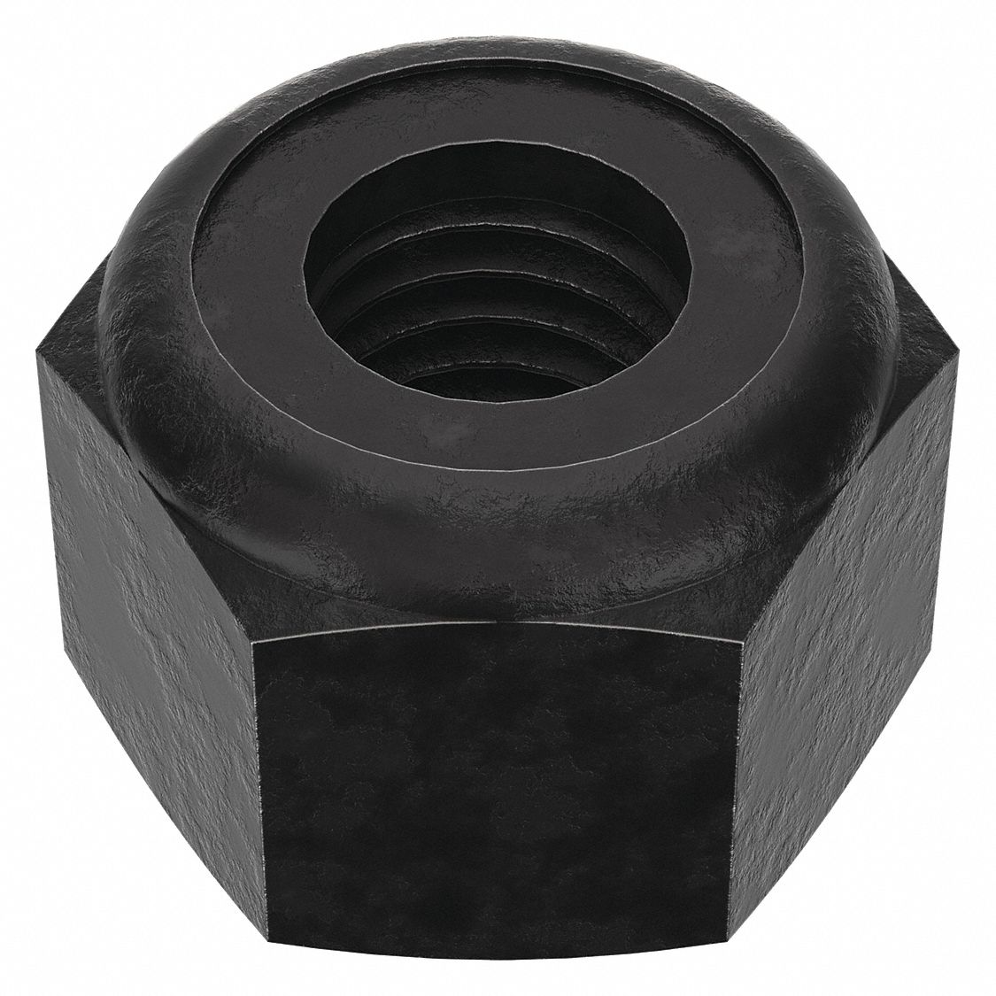 Lock Nut: Nylon Insert, Std Hex, 1/4"-28 Thread Size, Steel, Grade 8, Plain, 7/16 in Hex Wd, 100 PK