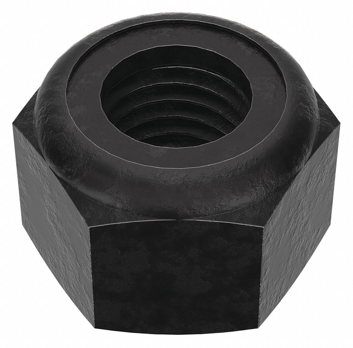 LOCK NUT, NYLON INSERT, 5/16"-24 THREAD, STEEL, GRADE 8, BLACK OXIDE, ½ IN HEX W, 100 PK