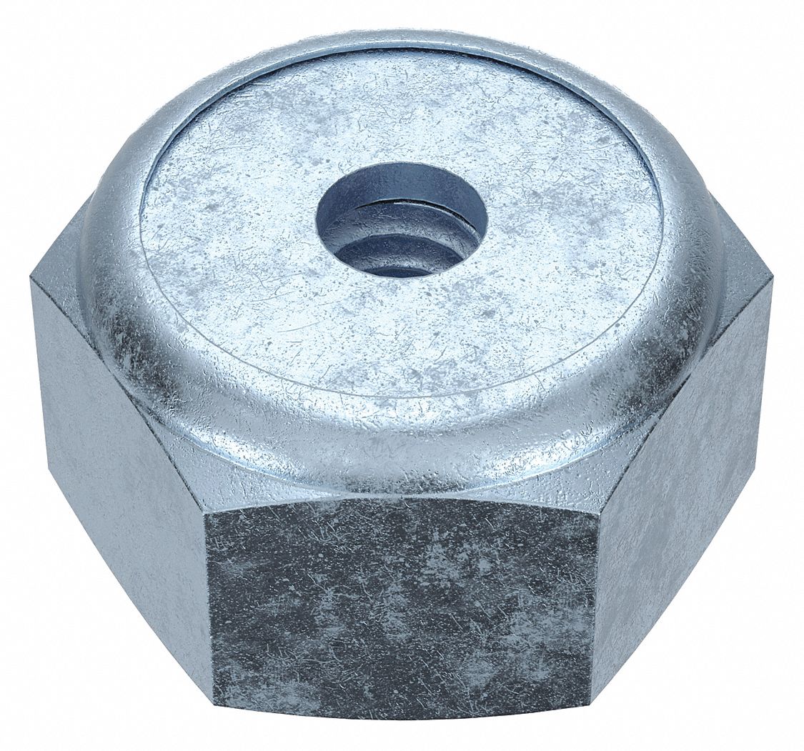Lock Nut: Nylon Insert, Std Hex, 5/8"-11 Thread Size, Steel, Grade 5, Zinc-Plated, 10 PK