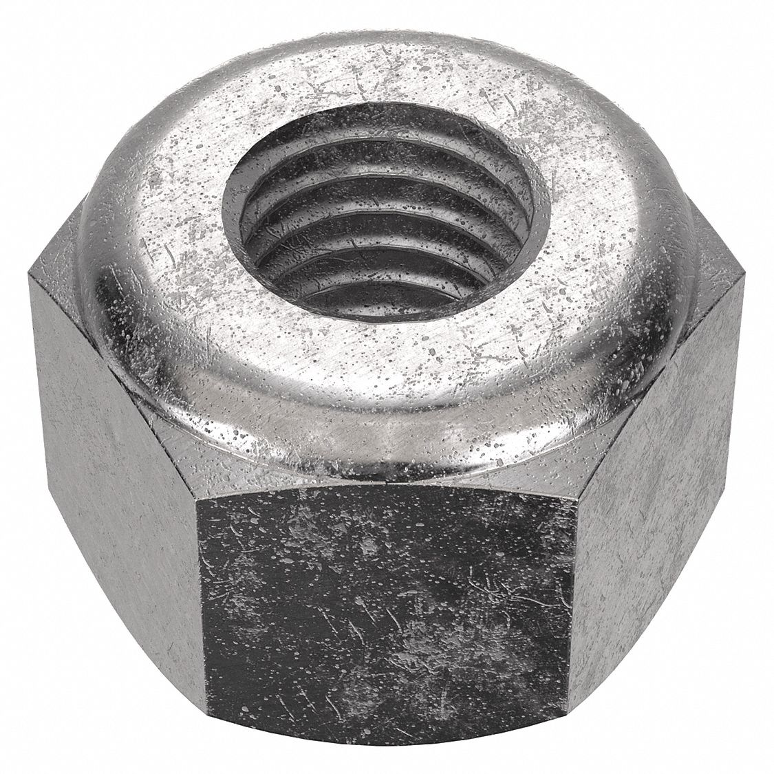 Lock Nut: Nylon Insert, Jam Hex, 1/4"-28 Thread Size, Stainless Steel, 18-8, Plain, 50 PK