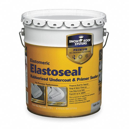 Elastomeric Undercoat and Primer, Color Light Gray Grainger