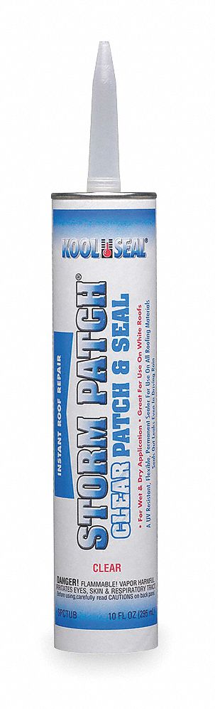 Rubberized Cement Patch: Storm Patch, Clear, Hybrid, 10 oz Container Size, Cartridge