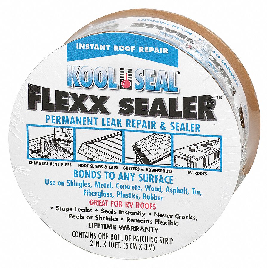 Repair Patch: Flexx Sealer, 10 ft x 2 in, Roll, Gray