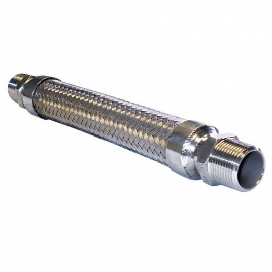 HOSE MASTER Flexible Metal Hose Assembly 2 in Hose Inside Dia., 10.3 in Dynamic Min. Bend