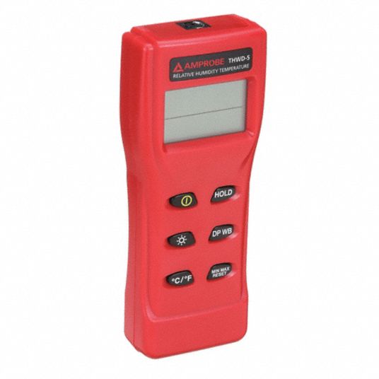 Amprobe THWD-5 - Medidor de Humedad (Higrómetro) de 0% a 100% RH