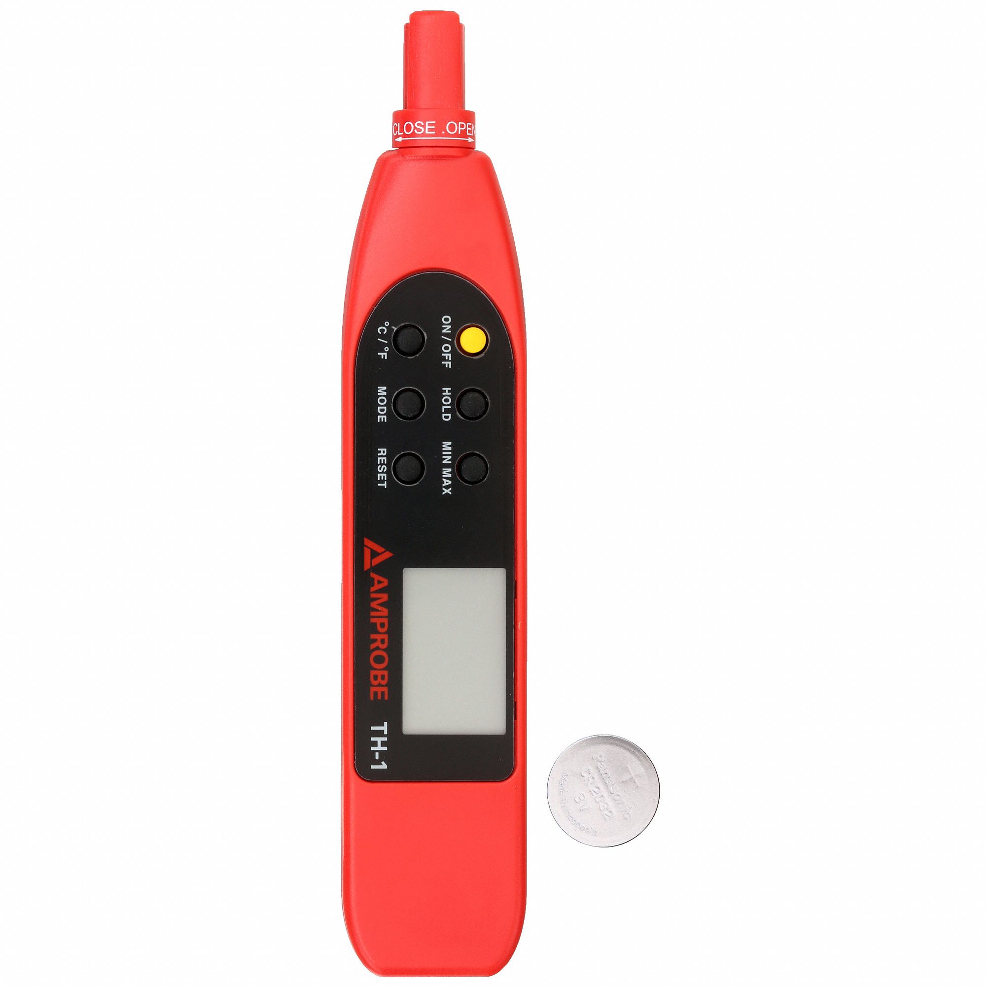 AMPROBE Temperature Humidity Meter: Onboard, Without Data Logging, 0% ...