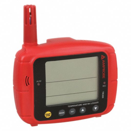 AMPROBE Data Logger: ±1°F Temp/±3% RH Accuracy, -4° to 158°F, 0% to 100%  Relative Humidity Range