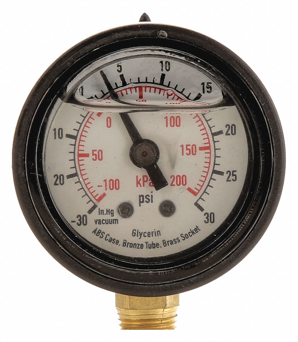 Pressure Gauge,Liquid Filled,2 In 4FLA5 190735505878 eBay