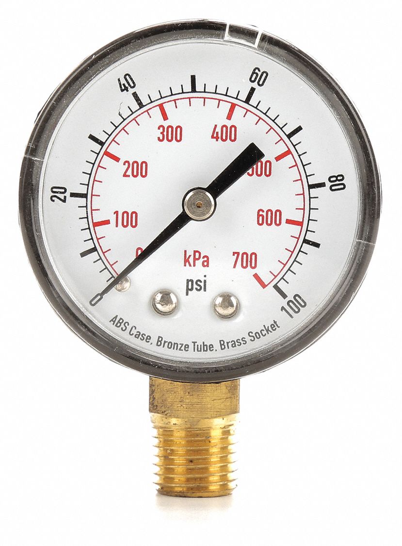 100 psi pressure gauge