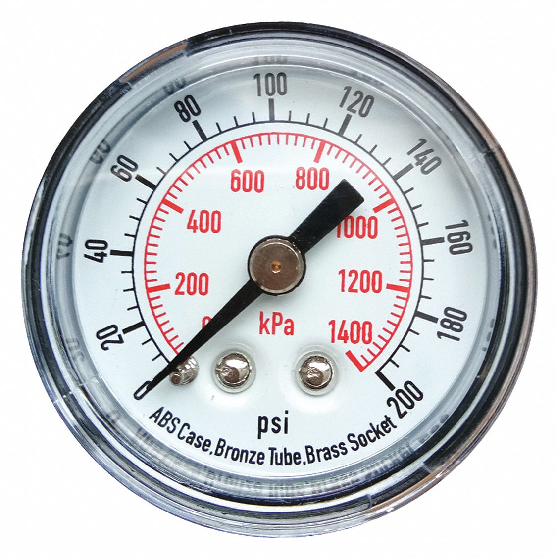 Grainger Approved Commercial Pressure Gauge 0 To 200 Psi 1 12 In