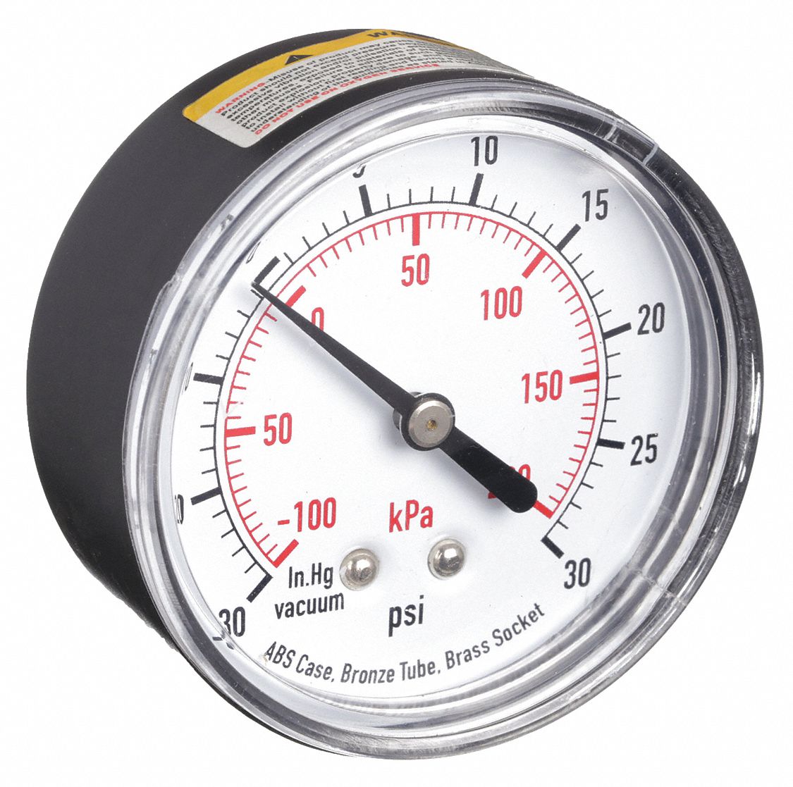 COMPOUND GAUGE,2 1/2 IN,VAC TO 30 P