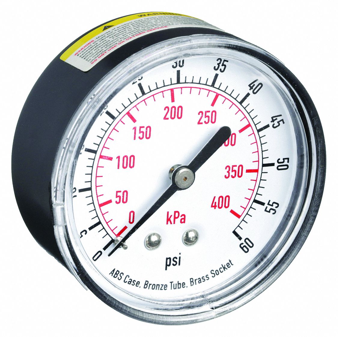 MANOMETRE,2 1/2 PO,60 PSI,ARRI