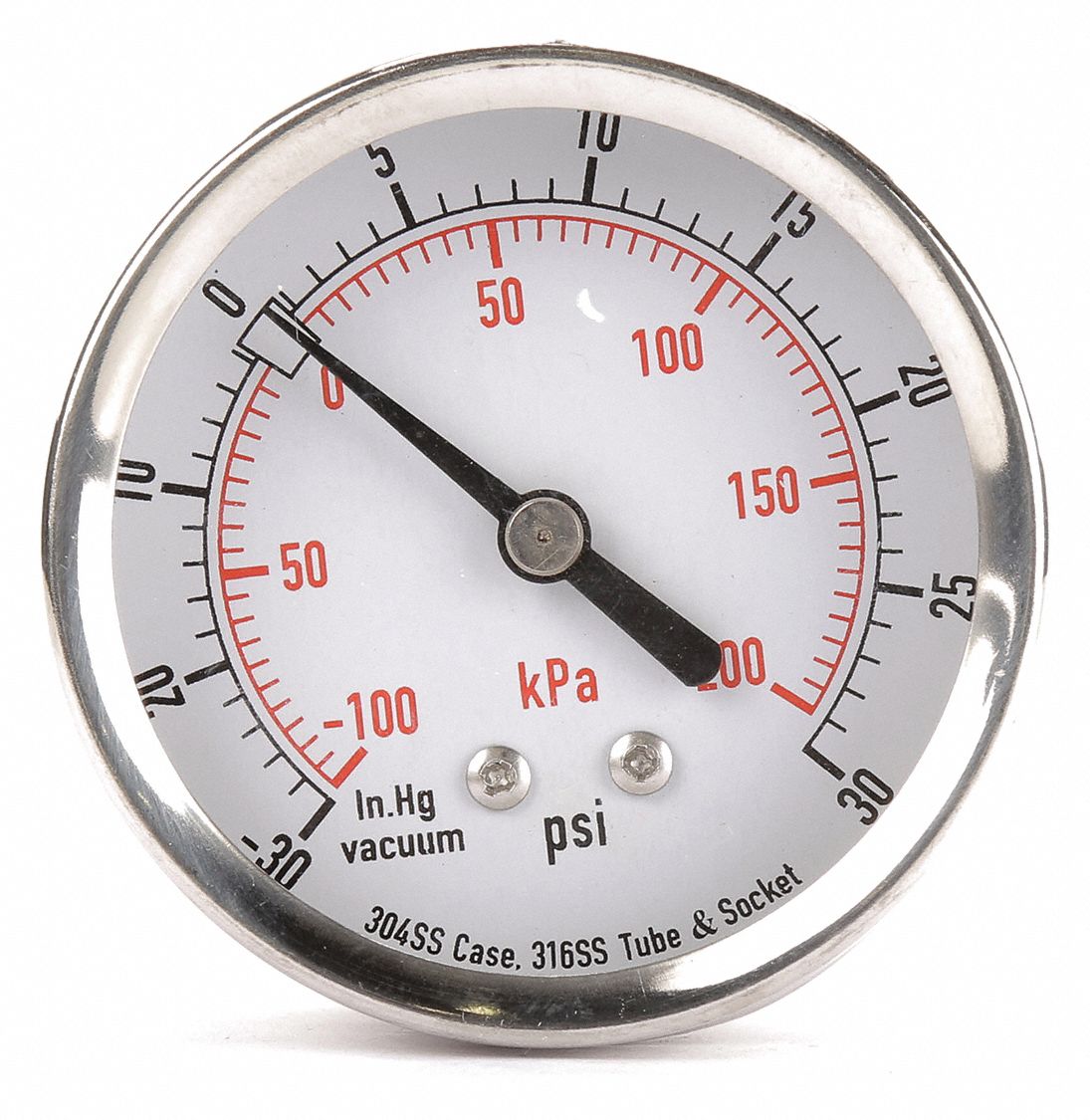 GRAINGER APPROVED Compound Gauge, Test, 21/2 In 4FMW24FMW2 Grainger