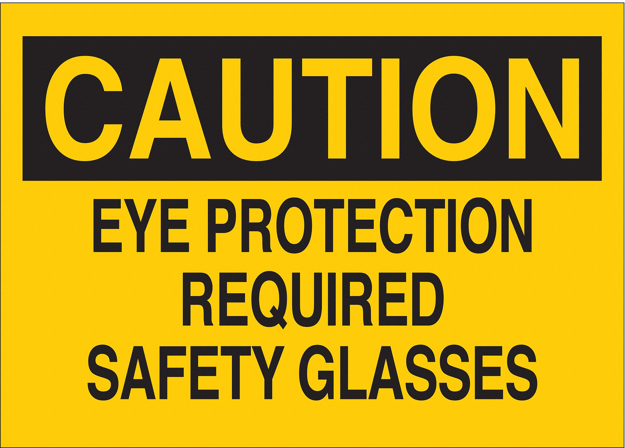 CAUTION SIGN, ALUMINUM, RECTANGLE, ENGLISH, NOT RETROREFLECTIVE GRADE, 7 IN X 10 IN, BLK/YLW