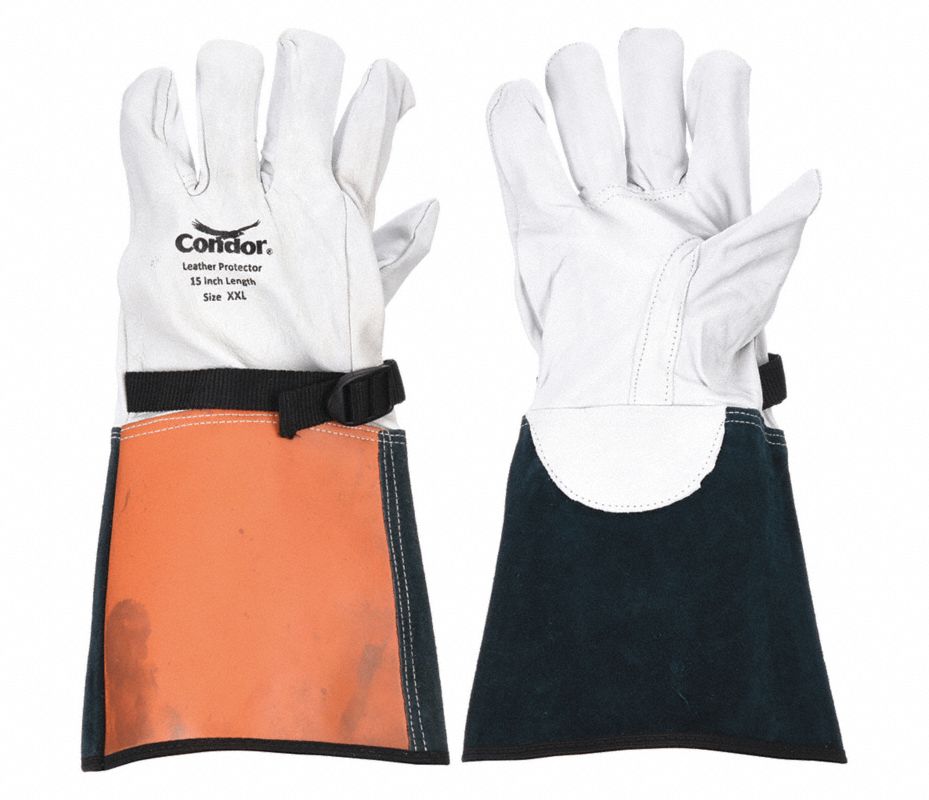 CONDOR Protector de Guantes para Aplicaciones Eléctricas,Gris/Naranja ...