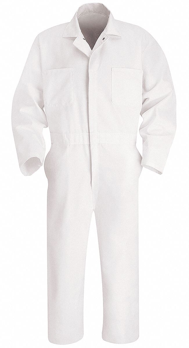 RED KAP, 2XL ( 52 1/2 in x 54 in ), White, Coverall - 4FPH9|CT10WH RG ...