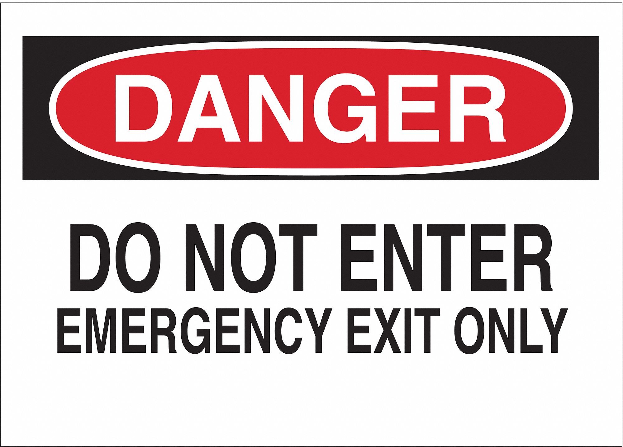 DANGER SIGN, PLASTIC, 10 IN WIDTH, 7 IN HEIGHT, WITH MOUNTING HOLES