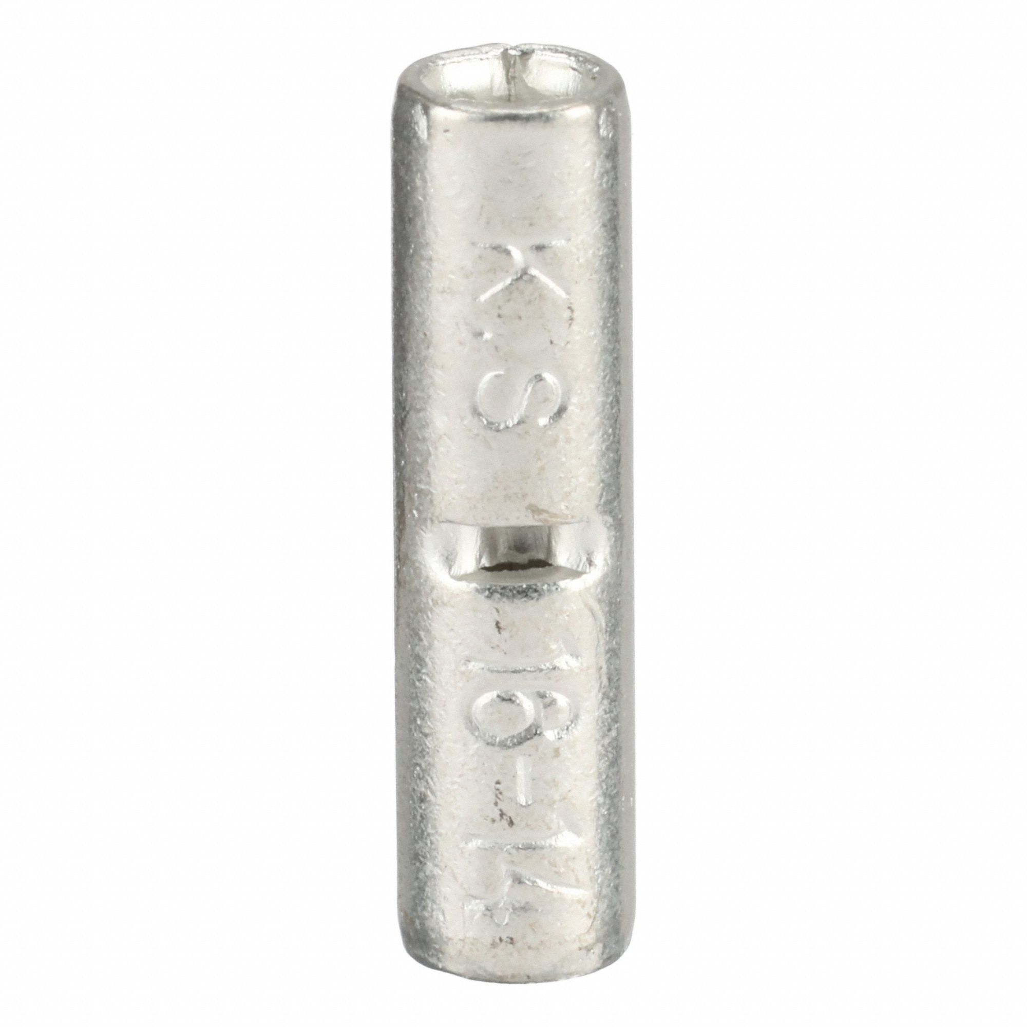 Butt Splice Connector: Bare, For Wire Size 16 AWG – 14 AWG, 600 V, Pack Qty 100