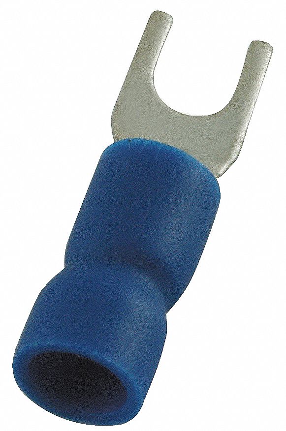 Insulated Fork Terminals - 6mm Blue