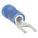 FORK TERMINAL, PARTIAL COVERAGE, BLUE, VINYL, #6 STUD SIZE, 0.00 - ½ INCHES, 100 PK