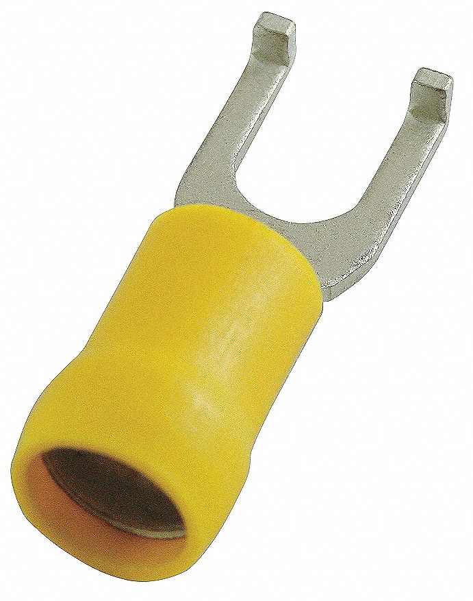POWER FIRST Fork Terminal, Flanged Terminal Type, Crimp Connection Type