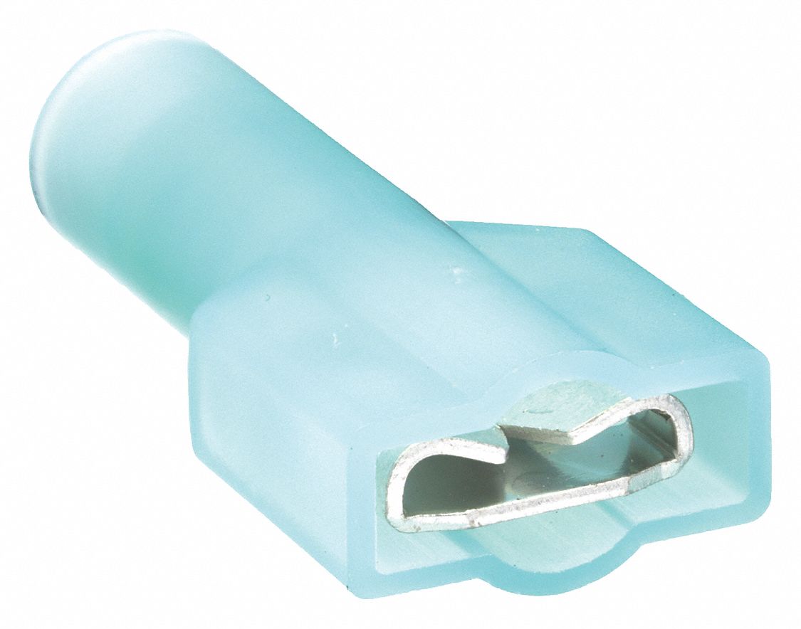 FEMALE DISCONNECT, BLUE, NYLON, FULL COVERAGE, 16 TO 14AWG, 100 PK