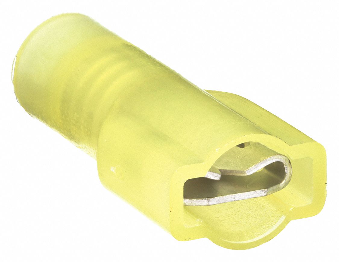 FEMALE DISCONNECT, YELLOW, NYLON, FULL COVERAGE, 50 PK