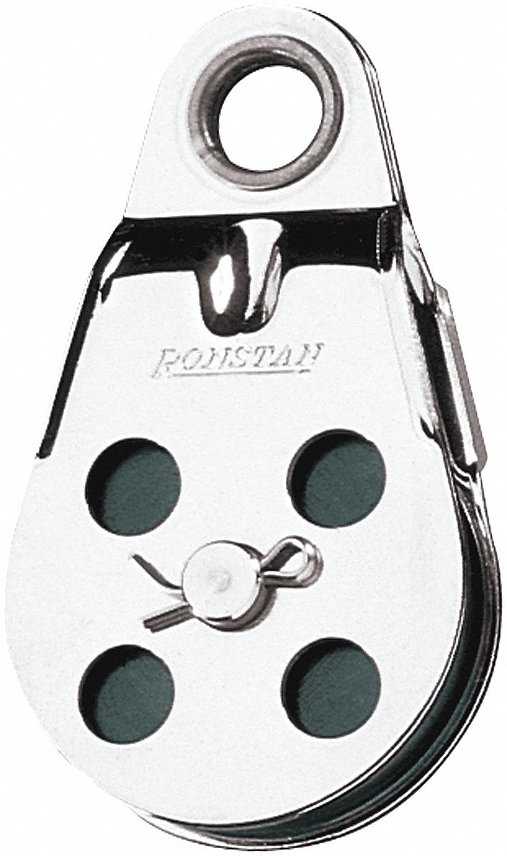 PULLEY BLOCK, FIXED, PULLING, 1,870 LB WORKING LOAD LIMIT, ¼ IN COMPATIBLE ROPE DIA, NYLON