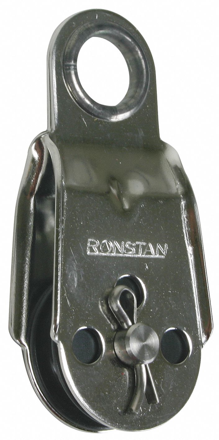 PULLEY BLOCK, FIXED, PULLING, 990 LB WORKING LOAD LIMIT,⅛ IN COMPATIBLE ROPE DIA, SLEEVE