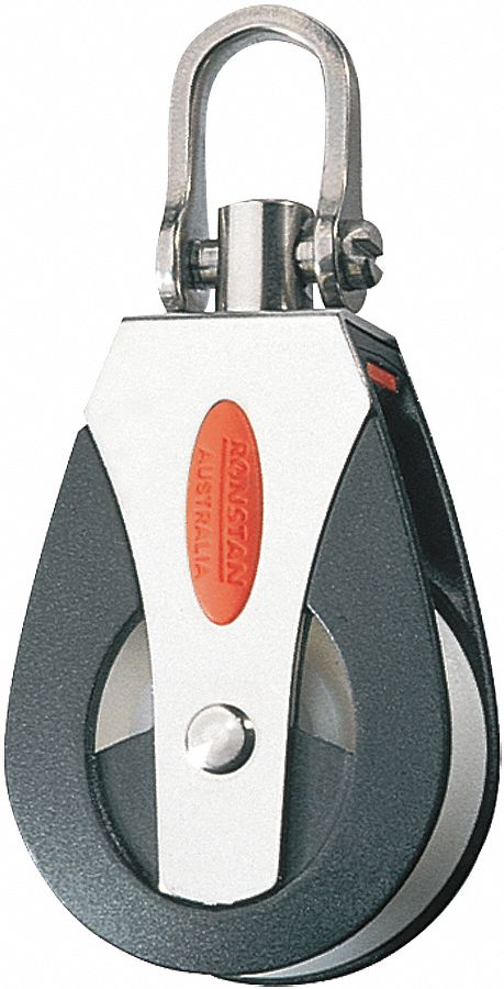 PULLEY BLOCK, SWIVEL, PULLING, 880 LB WORKING LOAD LIMIT, 7/16 IN COMPATIBLE ROPE DIA, PLAIN