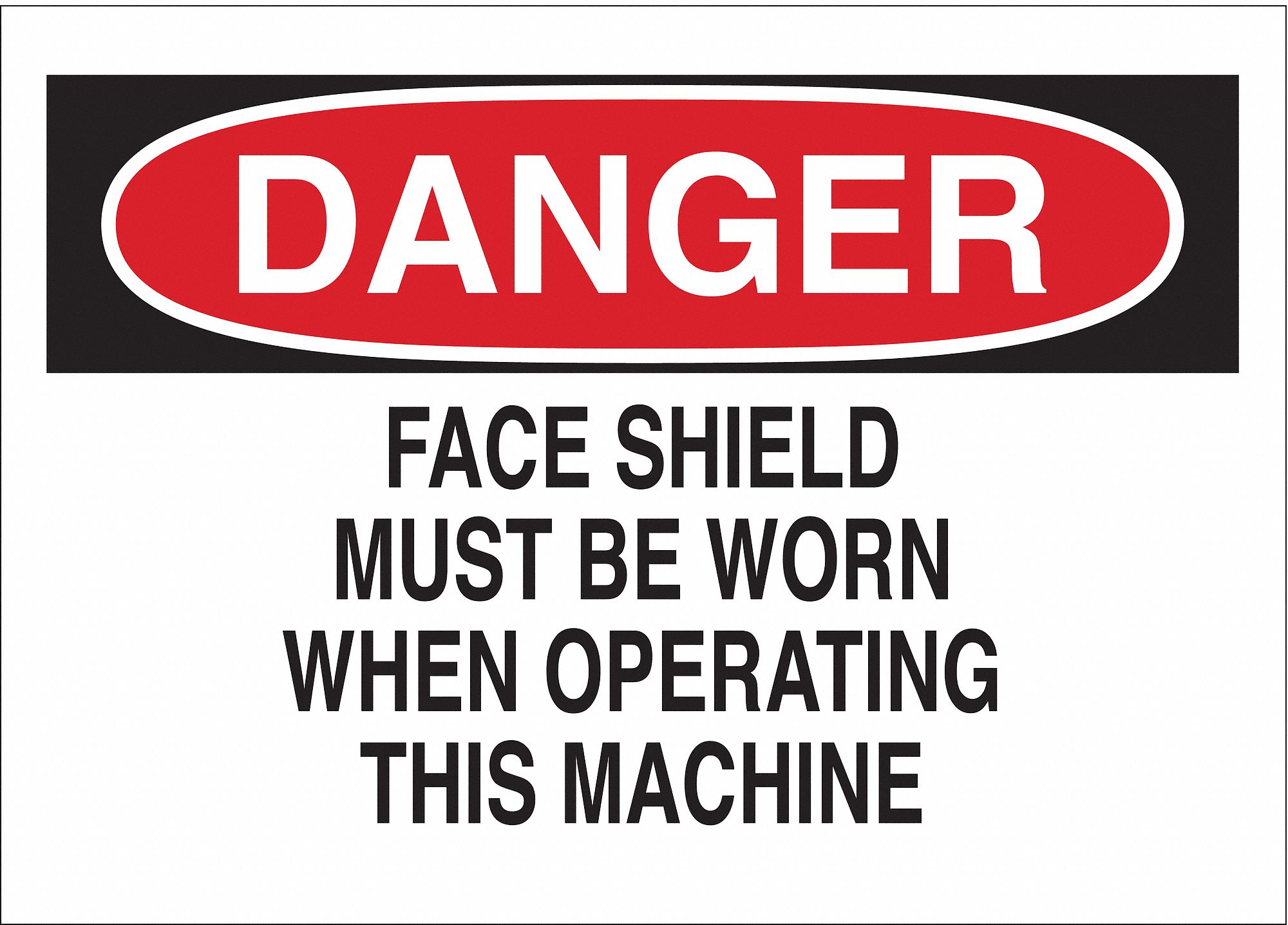 Danger Sign, 7 x 10In, R and BK/WHT, ENG