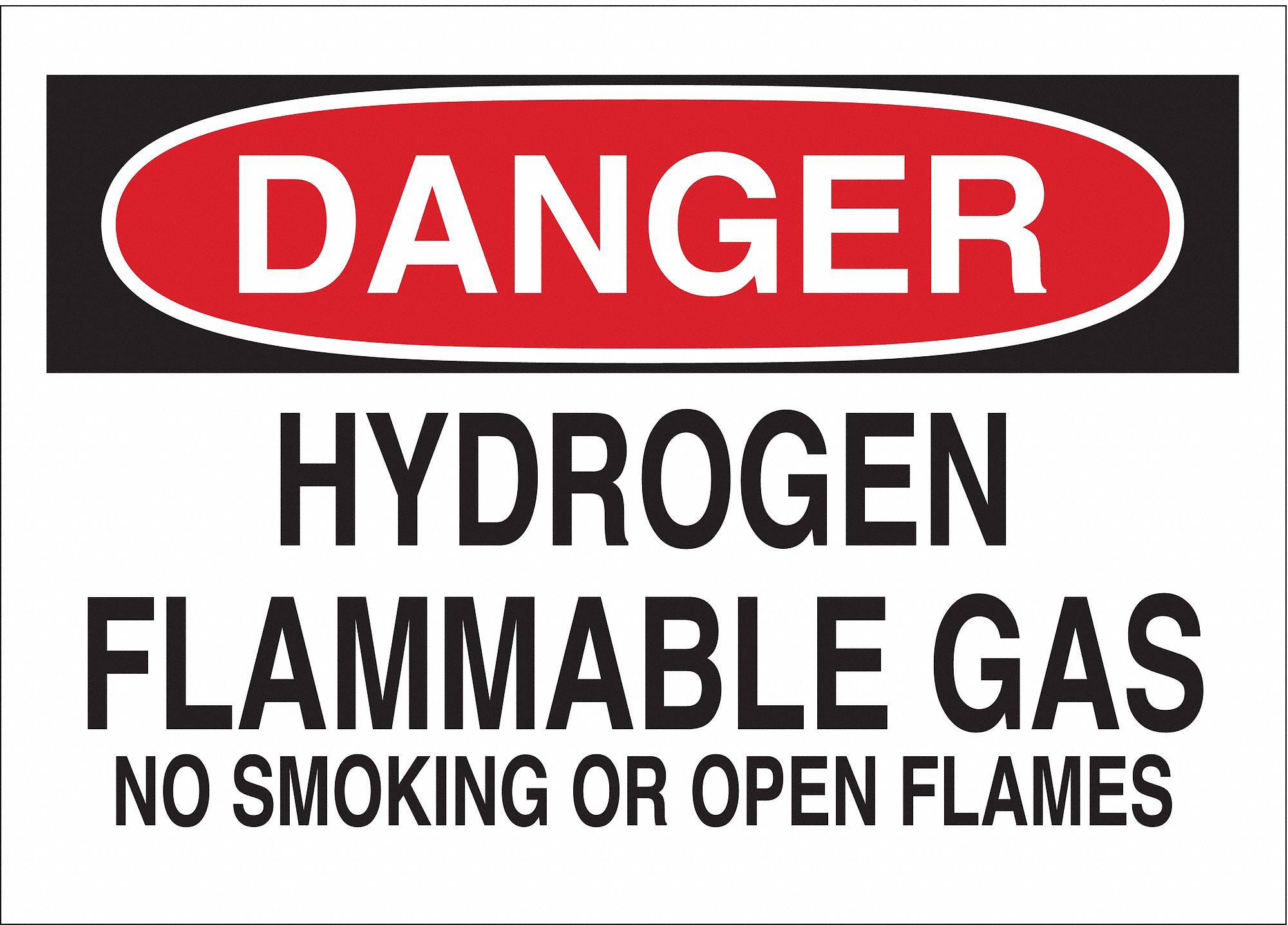 NO SMOKING SIGN, DANGER HEADER, ALUMINUM, 10 IN X 14 IN, WITH MOUNTING HOLES, NOT RETROREFLECTIVE