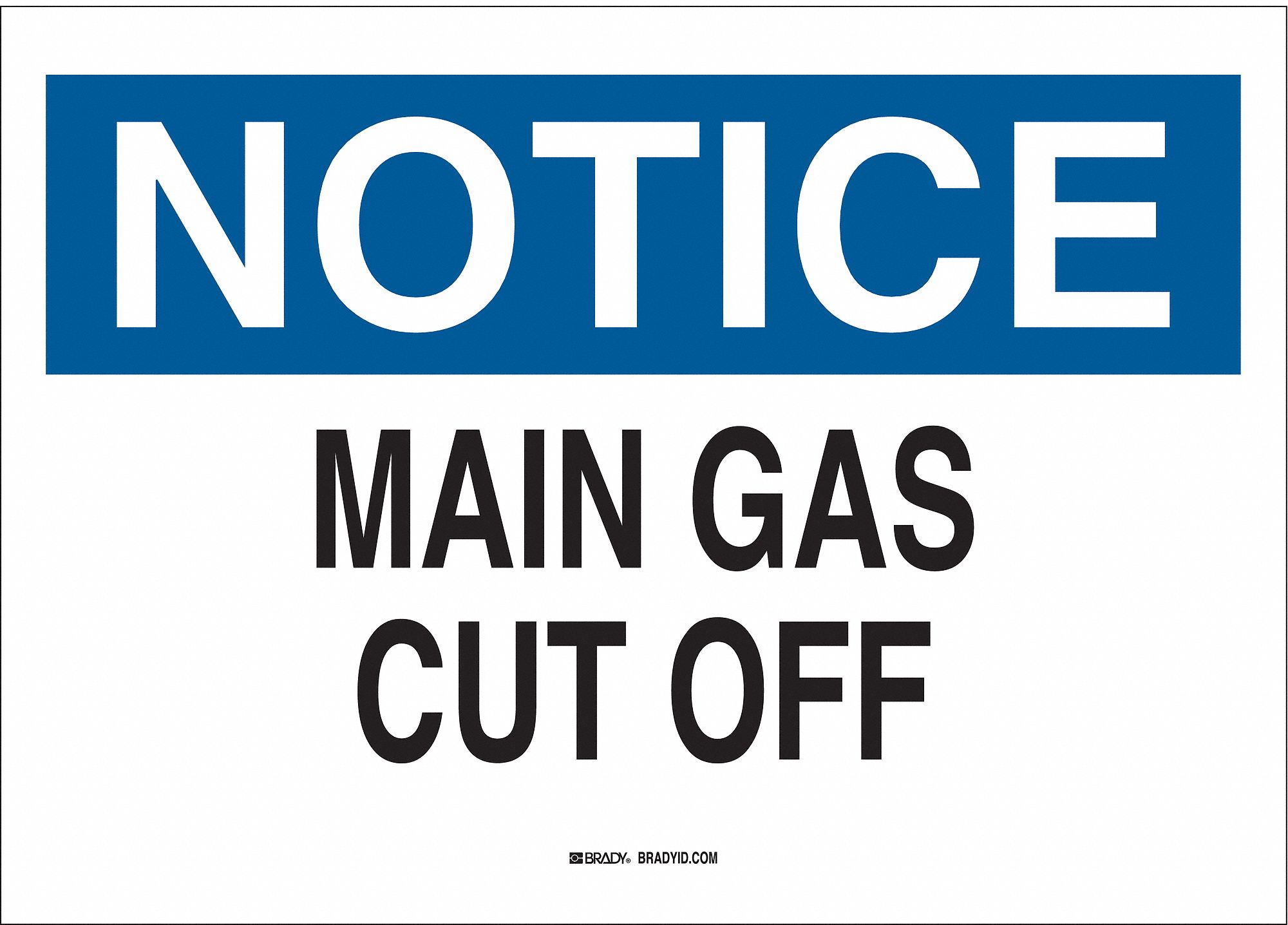 NOTICE SIGN, PLASTIC, 10 IN WIDTH, 7 IN HEIGHT, WHITE, WITH MOUNTING HOLES