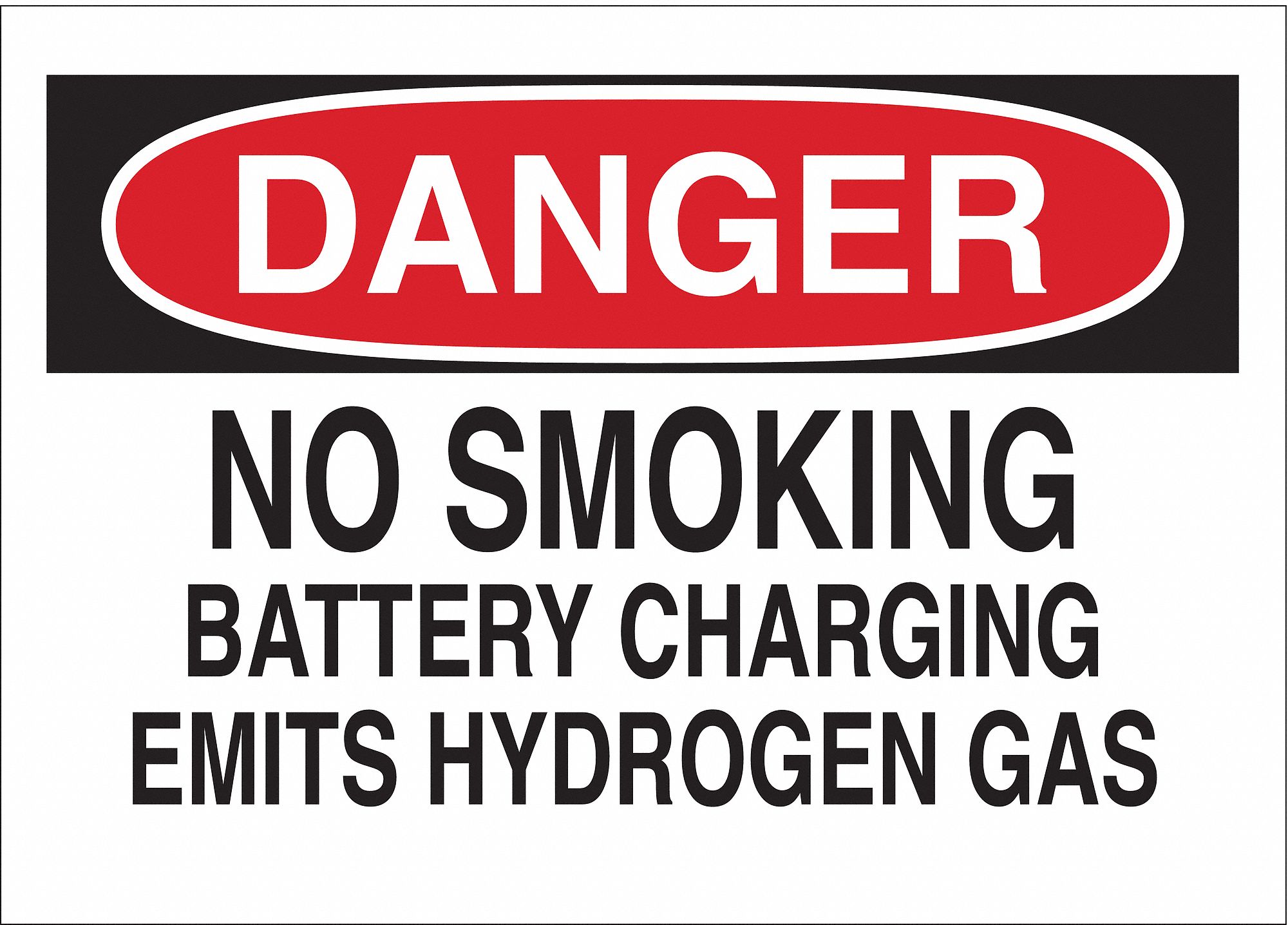 NO SMOKING SIGN, DANGER HEADER, PLASTIC, 7 IN X 10 IN, WITH MOUNTING HOLES, NOT RETROREFLECTIVE