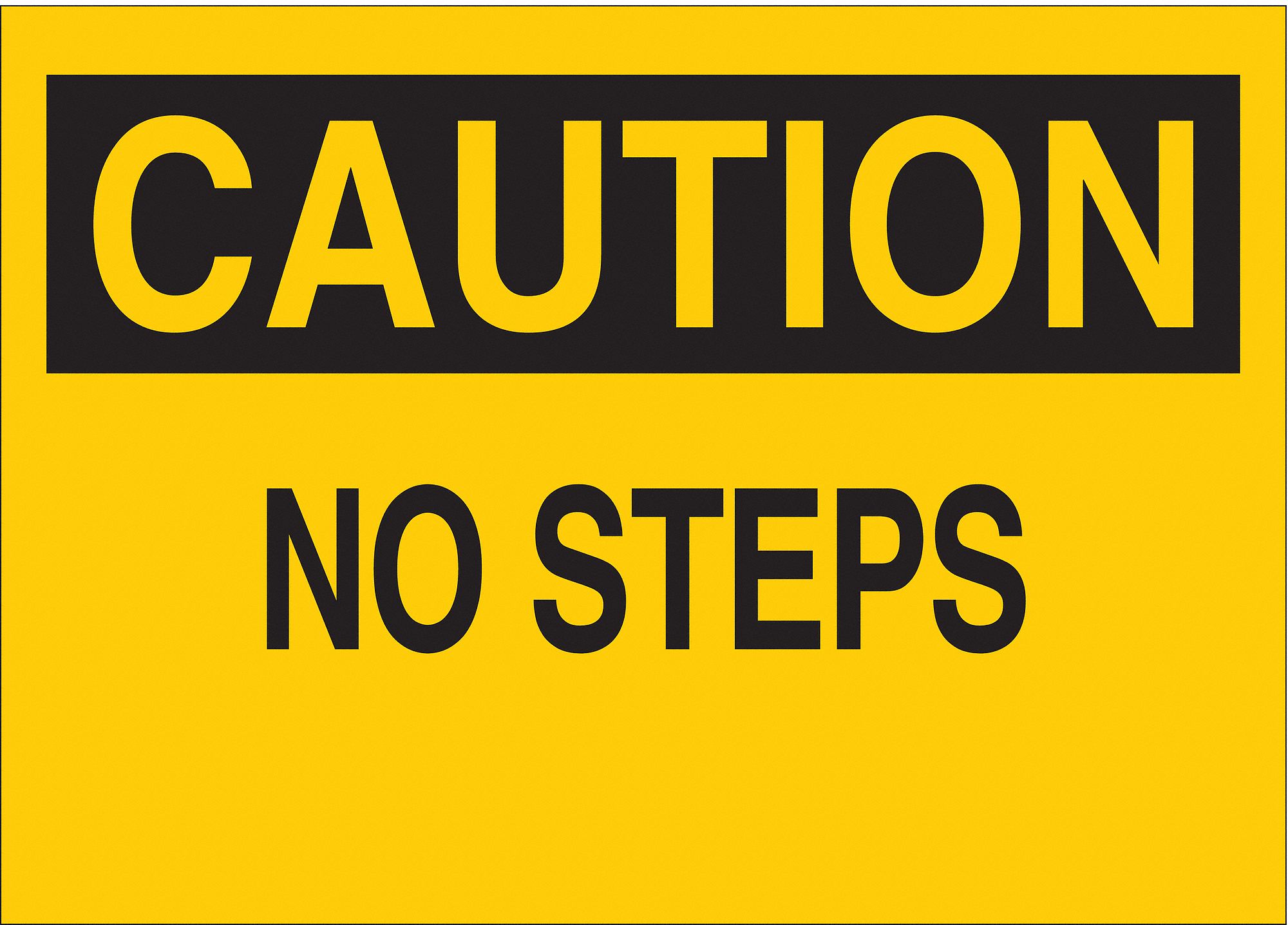 CAUTION SIGN, PLASTIC, 10 IN WIDTH, 7 IN HEIGHT, YELLOW