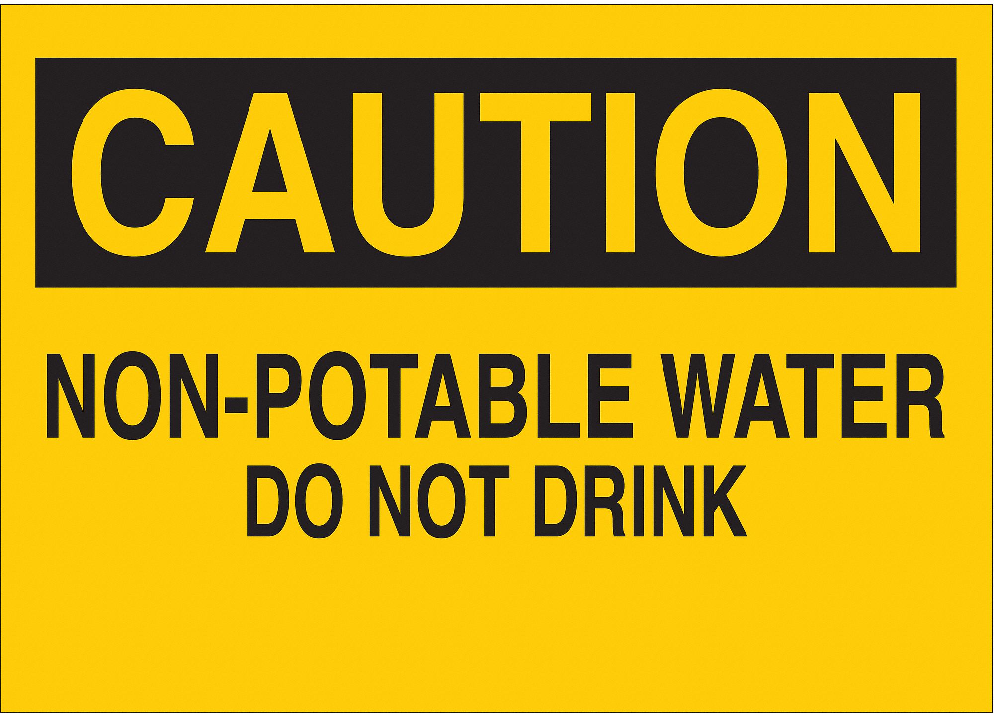 CAUTION SIGN, ALUMINUM, 10 IN WIDTH, 7 IN HEIGHT, YELLOW