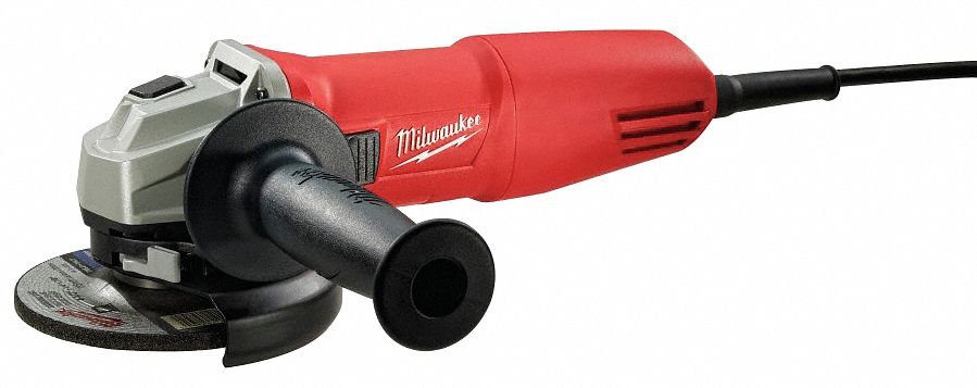 ANGLE GRINDER, CORDED, 120V/7A, 4½ IN DIA, SLIDE, ⅝"-11, 12000 RPM, 8 FT, BARREL GRIP