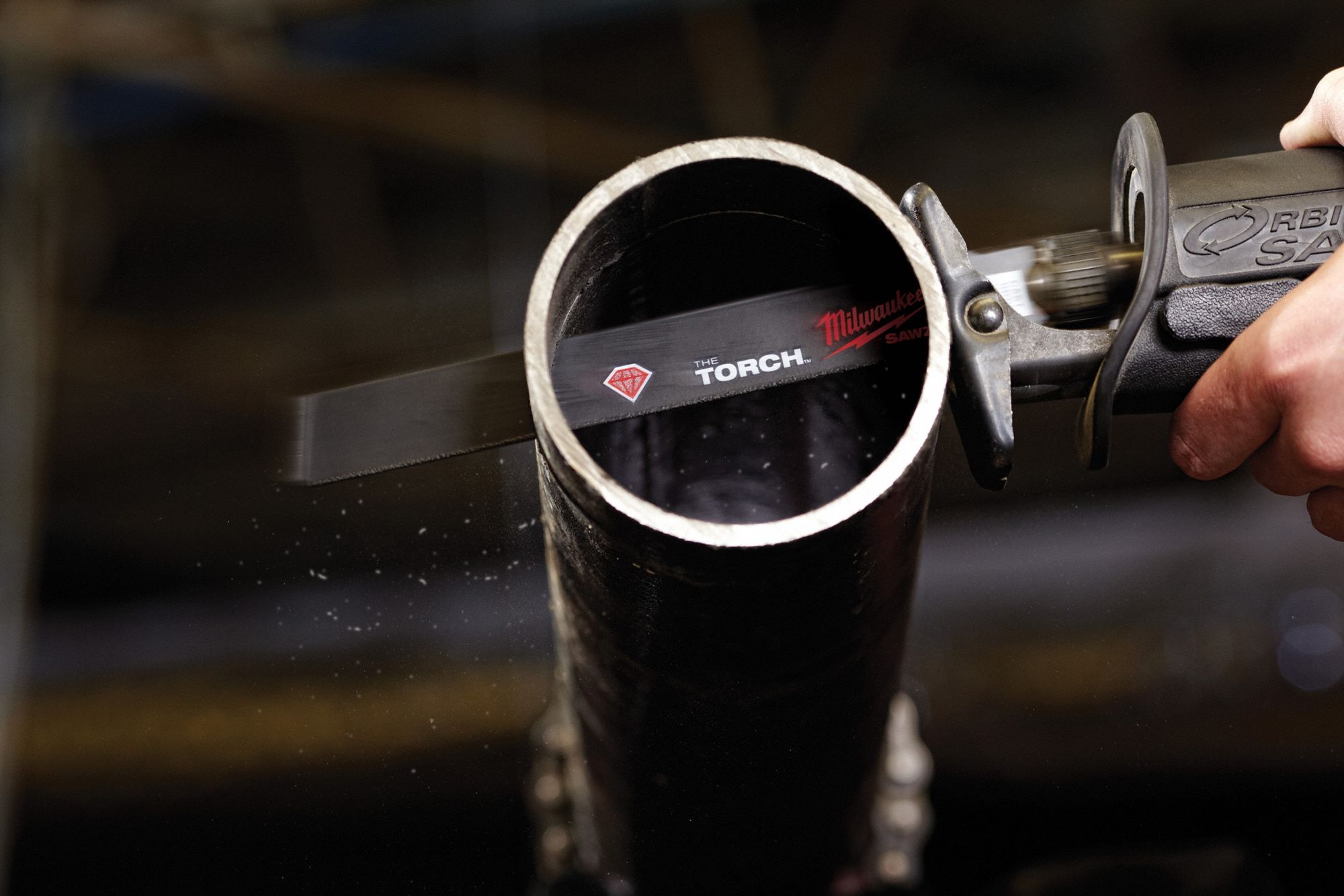 MILWAUKEE Reciprocating Saw Blade Diamond Grit, 9 in Blade Lg, 1 in Ht